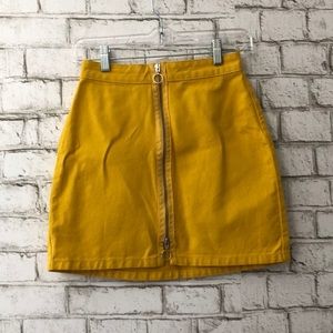 Mustard yellow jean skirt new w/ tags